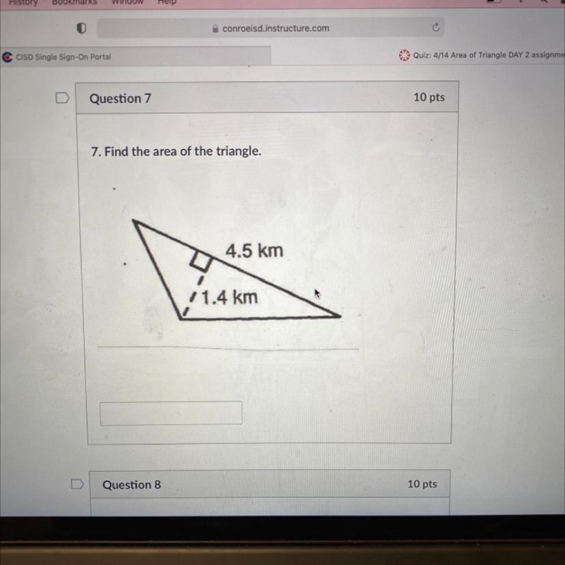 (PLEASE HELP) Find the area of the triangle.-example-1