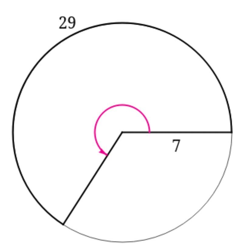 100 POINTS! Find the angle in radians.-example-1