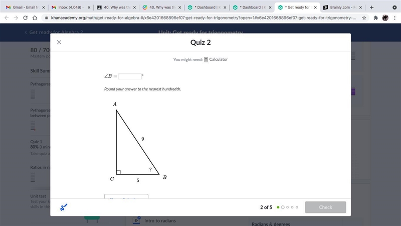 ∠B=angle, B, equals ^\circ ∘ degrees Round your answer to the nearest hundredth.-example-1