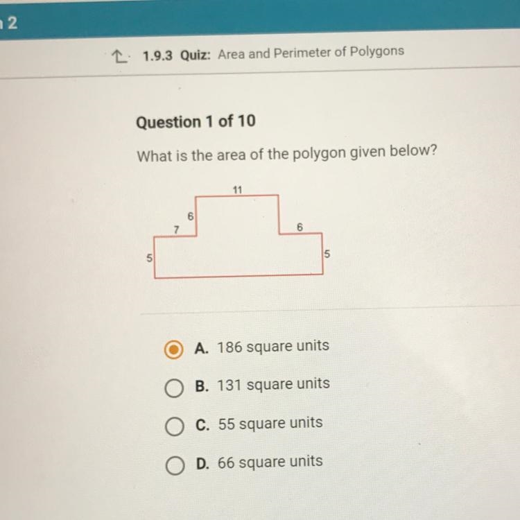 SOMEONE PLEASE HELP ME... I NEED TO FIND THE AREA OF THIS POLYGON-example-1