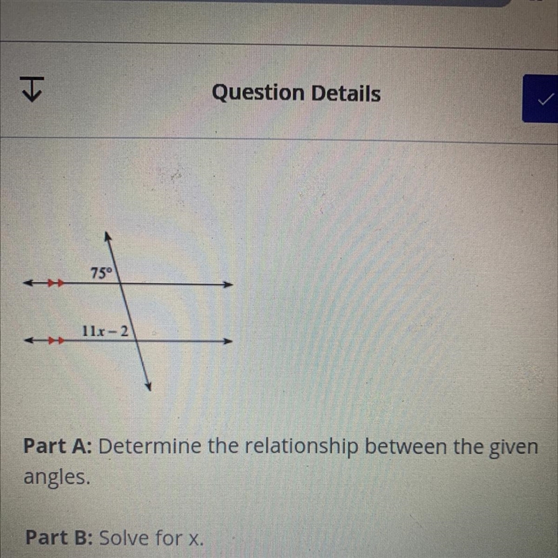 The value of X and the relationship between the angles-example-1