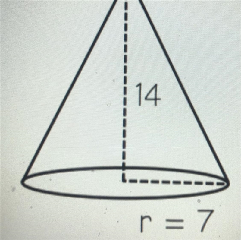 Find the volume of the cone-example-1