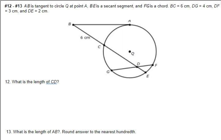 PLEASE HELP DO SOON!!! What is the length of CD? What is the length of AB? Round answer-example-1