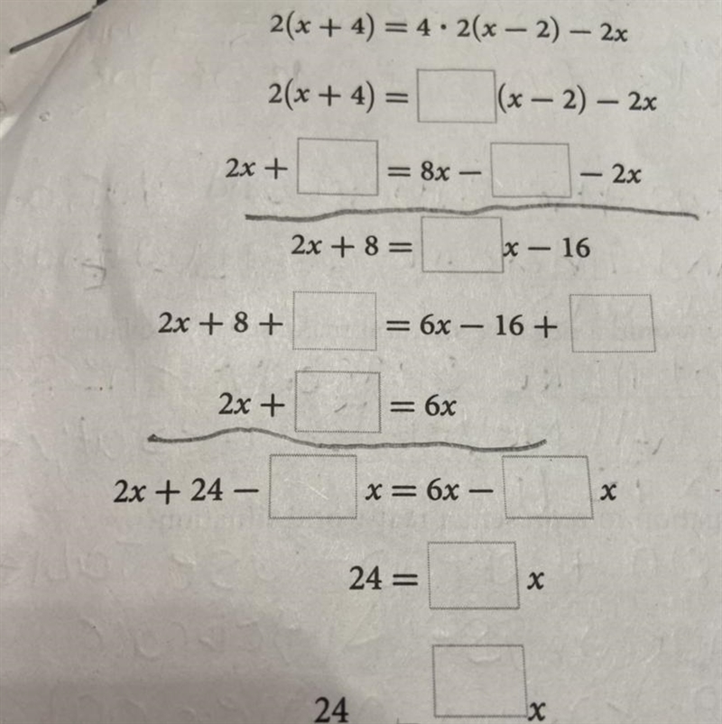 Simplify Distributive property Addition property of equality Division property of-example-1