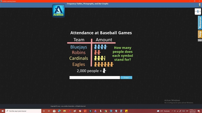 Attendance at baseball games how many people does each symbol stand for?-example-1