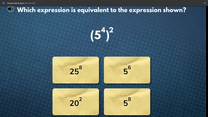 Which expression is equivalent to the expression shown?-example-1