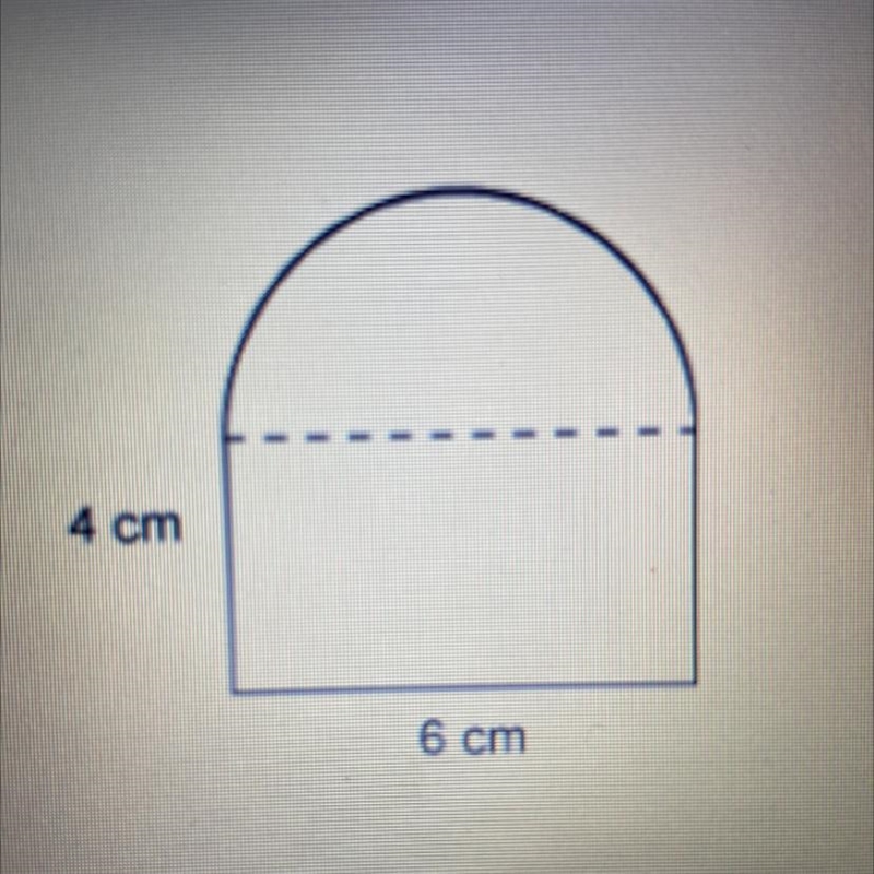 This figure consists of a rectangle and semicircle What is the area of this figure-example-1