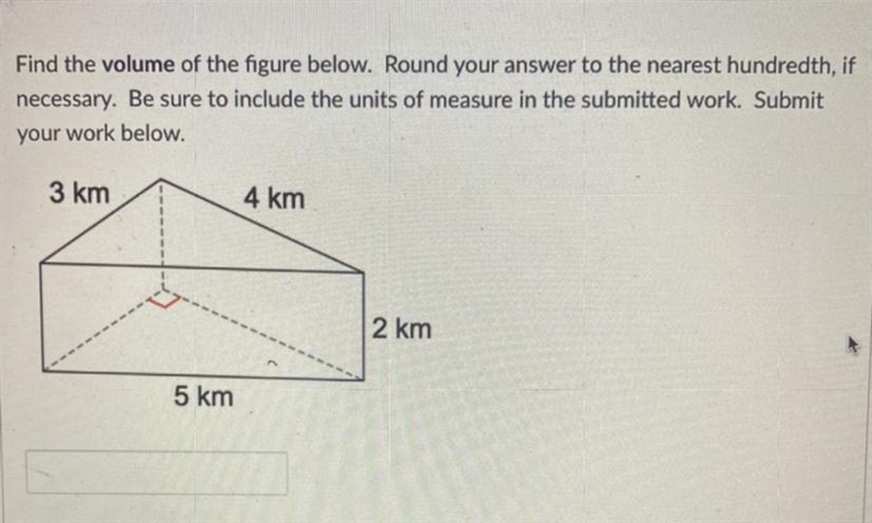 FIND THE VOLUME OF THE FIGURE BELOW, PLEASE HELP ME AND SHOW WORK ASAP-example-1