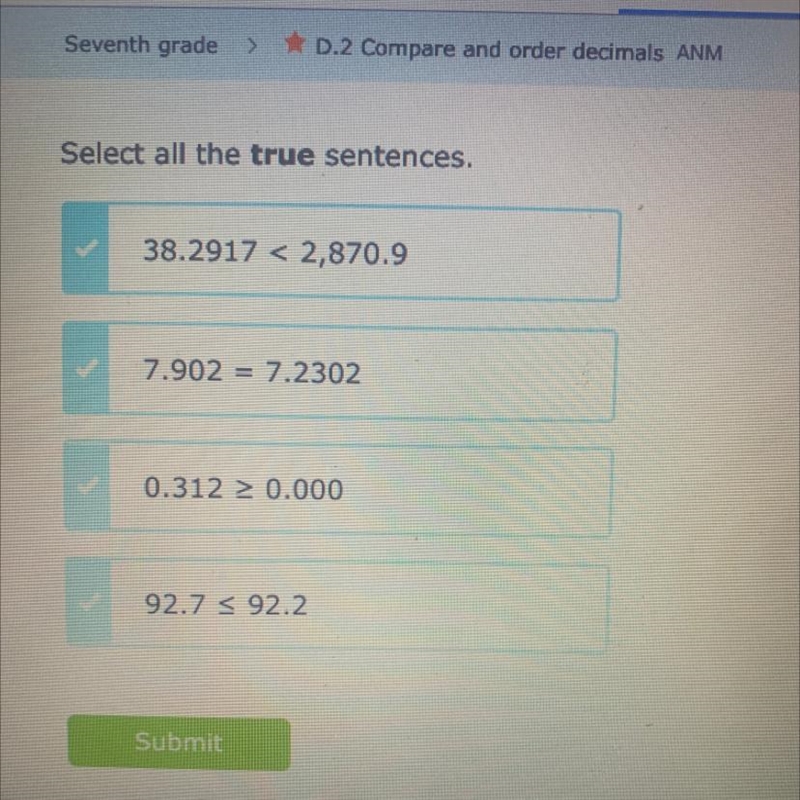 Select all the TRUE sentences!!!-example-1