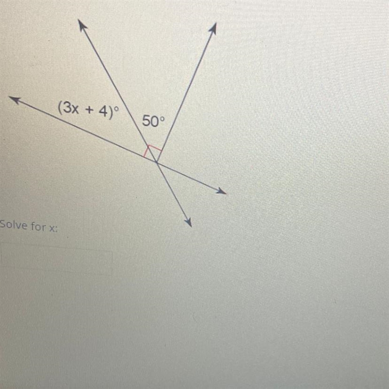 (3x + 4) 50° Solve for x:-example-1