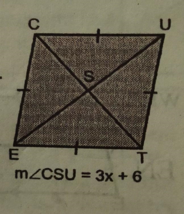 For this parallelogram (a) choose the best name and then (b) find the value of x and-example-1