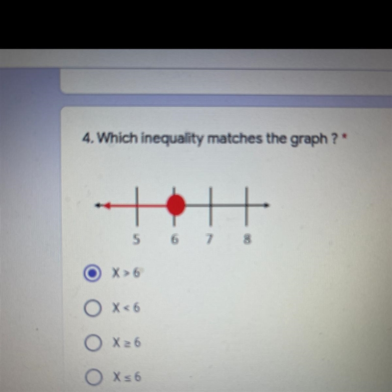 4. Which inequality matches the graph ? *-example-1