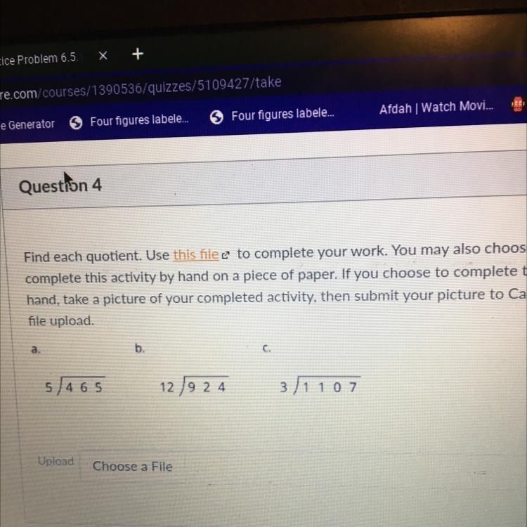 How do you do 5÷465 in long division￼ and 12÷924 and 3÷1107-example-1