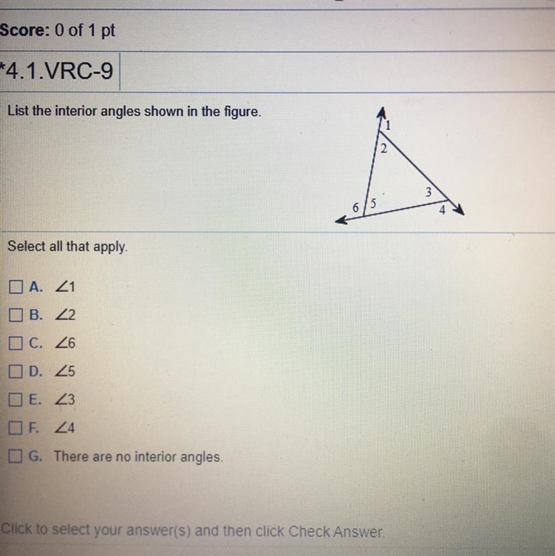 List the interior angles shown in the figure-example-1