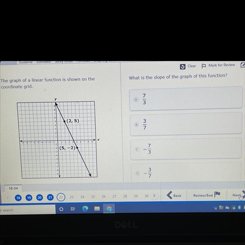 The graph of a linear function is shown on the coordinate grid What is the slope of-example-1