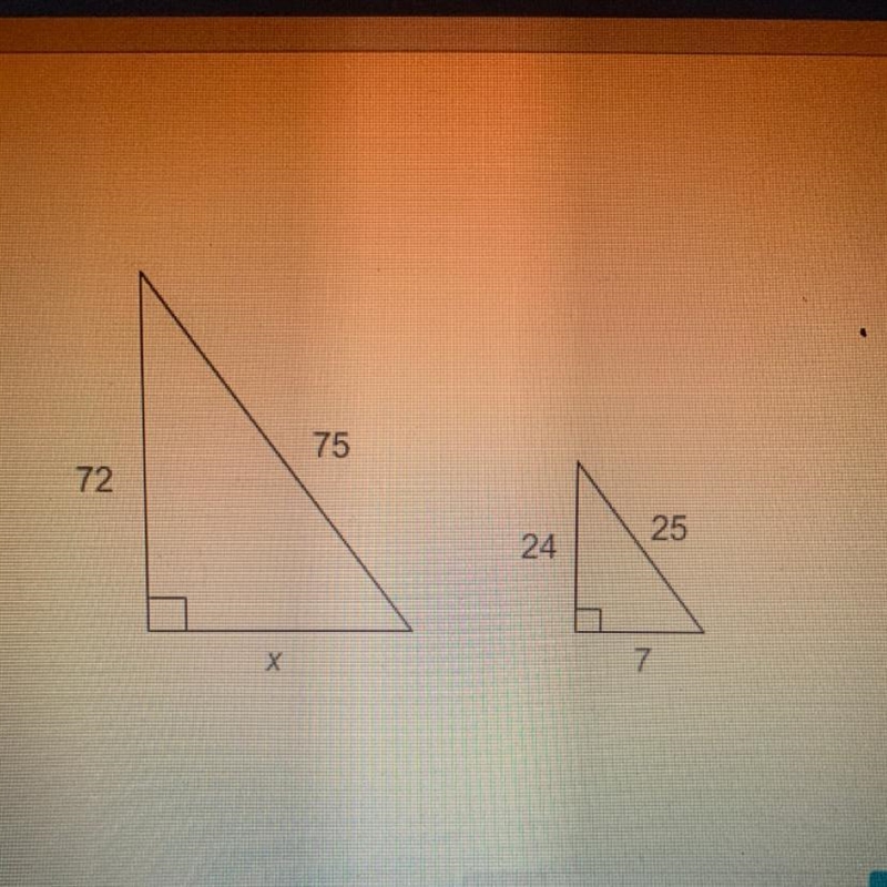 The triangles are similar. What is the value of x? Enter your answer in the box x-example-1