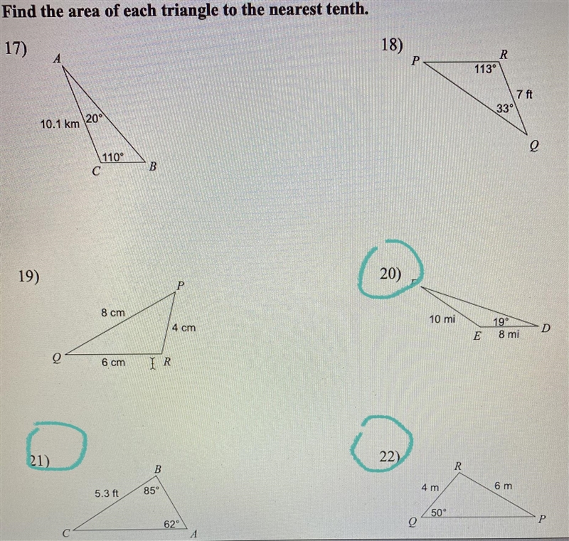 I don't know how to do these 3 circled problems. can you do it step by step?-example-1