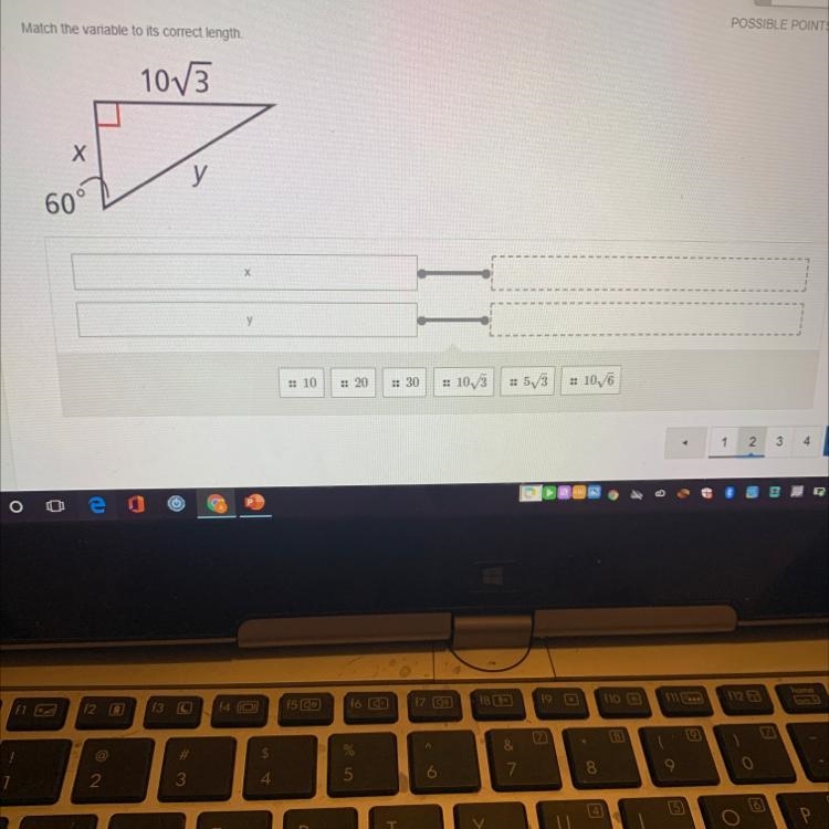 So confused please help this is a 30 60 90 triangle-example-1