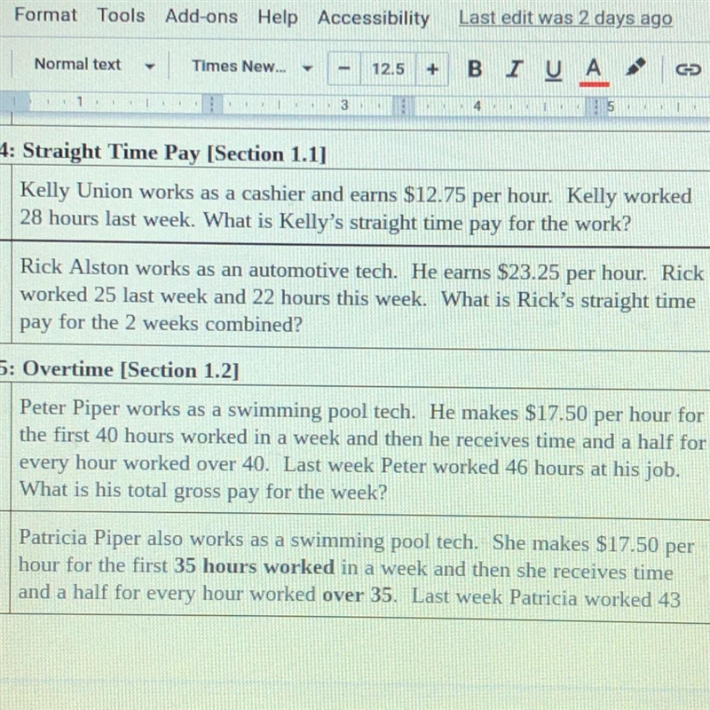 Kelly Union works as a cashier and earns $12.75 per hour. Kelly worked a 28 hours-example-1