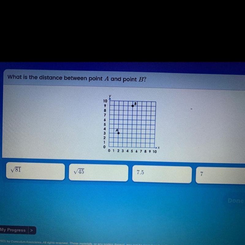 What is the distance between point A and point B?-example-1