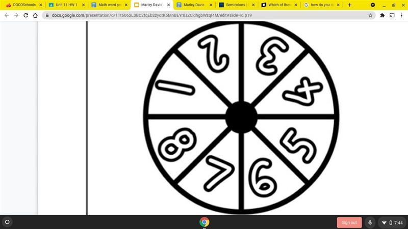 If I have this wheel what is the probability that I will pick a odd number?-example-1