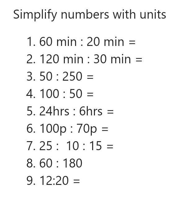 Simplify numbers with units 1. ​-example-1