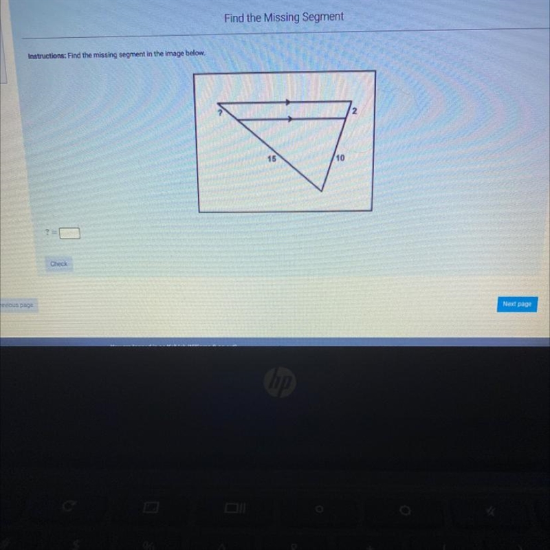 Find the missing segment in the image below-example-1