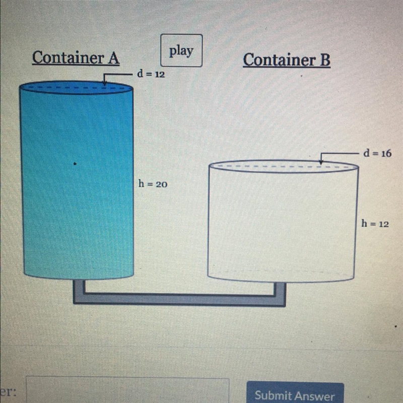 Two containers designed to hold water are side by side, both in the shape of a cylinder-example-1