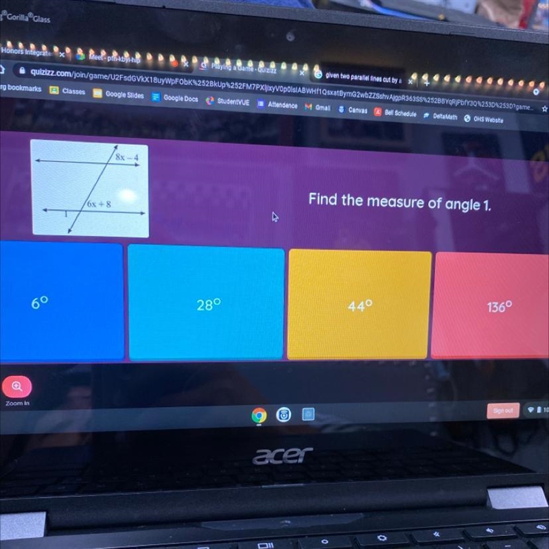 Find the measure of angle 1-example-1