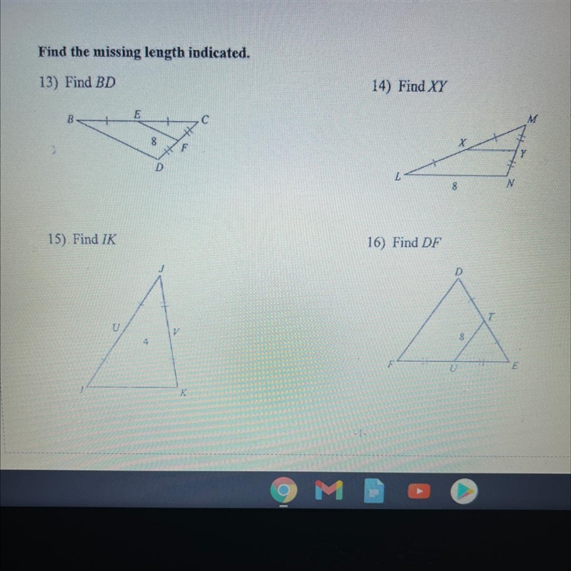 Find the missing length indicated. (Triangle inequality theorem) please help-example-1