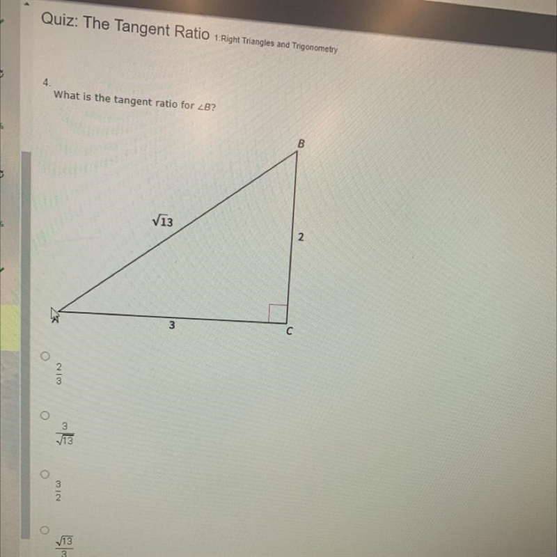 The tangent ratio? help!!-example-1