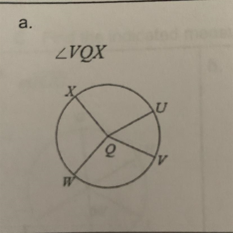 For each given angle name the arc it interceptsp-example-1