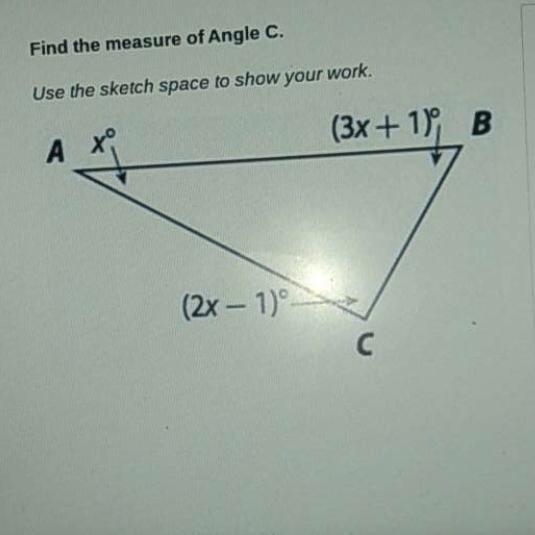 What is the measure of Angle C-example-1