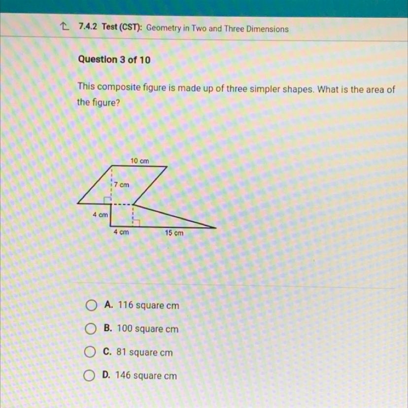 This composite figure is made up of three simpler shapes. What is the area of the-example-1