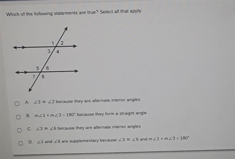 Which of the following statements are true? Select all that apply. ​-example-1