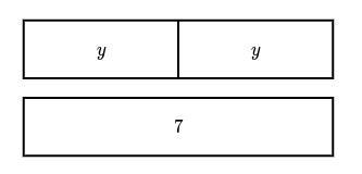 The tape diagram represents an equation.-example-1