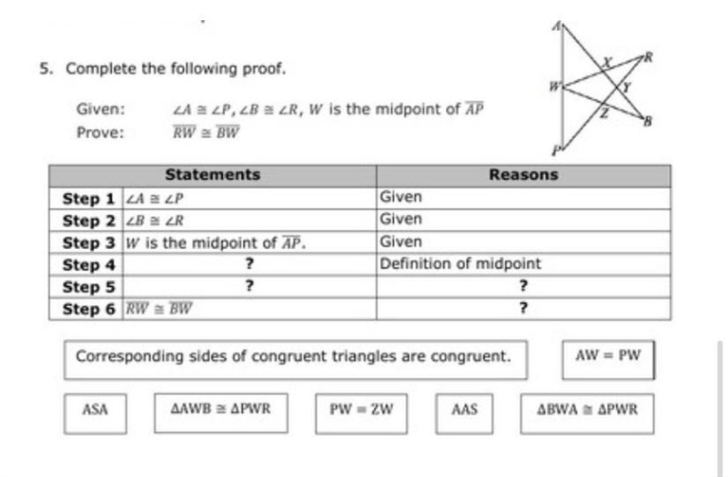 Complete the following proof. Given: Prove: AB =~ BW-example-1