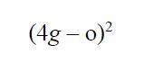 Type your answer in the box. g = 5 o = 15-example-1