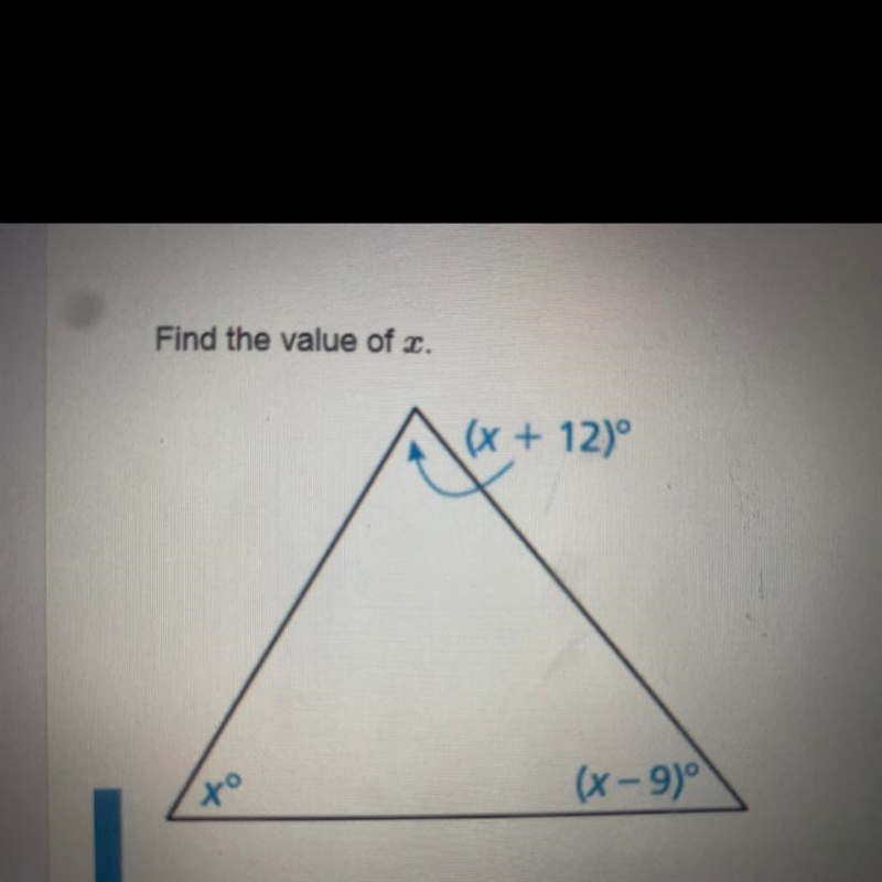 Find the value of x. (x + 12) (x -9)-example-1