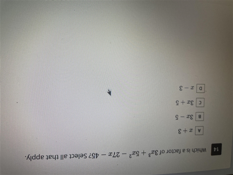 Which is a factor of 3x^3+5x^-27x-45-example-1