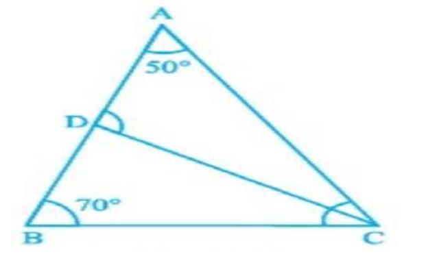 In Δ,∠=70°,∠=50° ∠ . ℎ ∠.-example-1