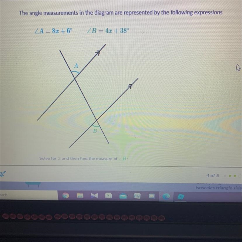 The angle measurements in the diagram are represented by the following expressions-example-1