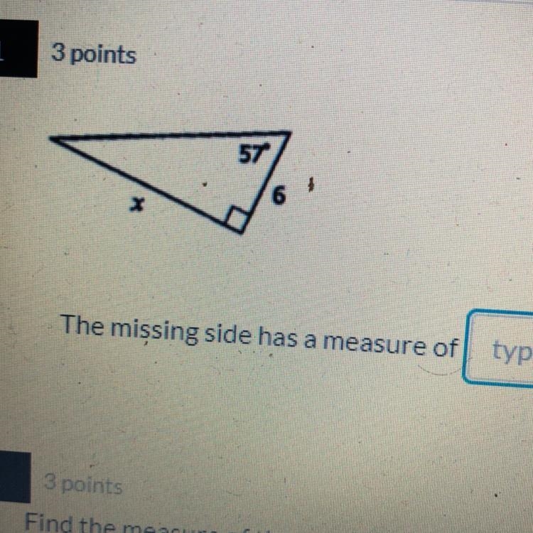 Can someone help? find the measure of the missing angle-example-1