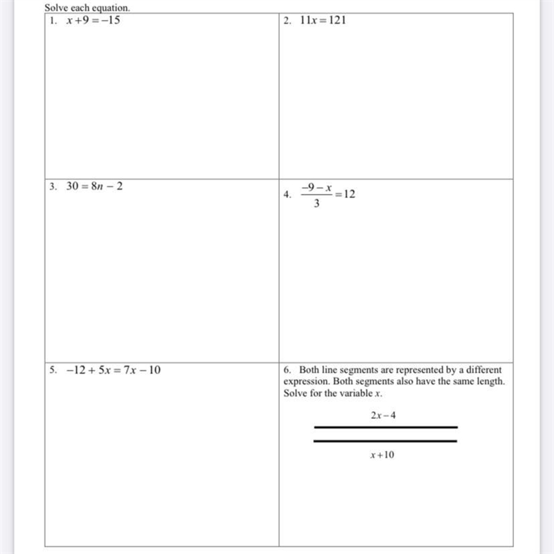 For full credit, show all work to support your answers. Solve each equation. 1. x-example-1