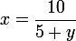 What are the restrictions for y for the following equation?-example-1