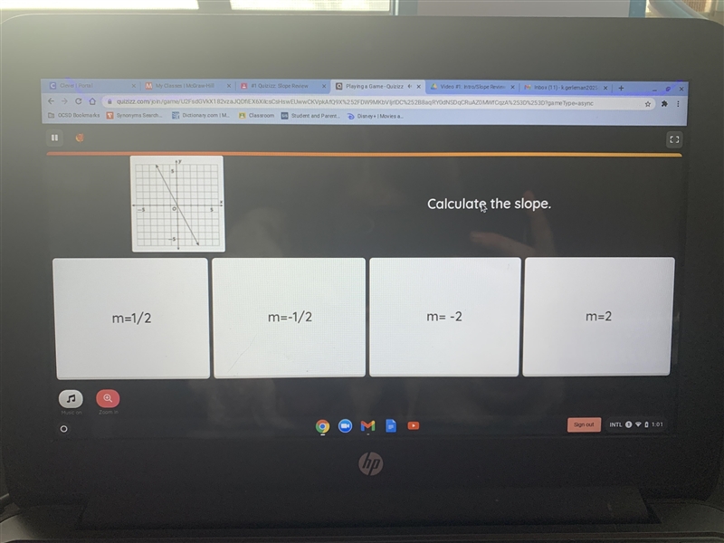 Calculate the slope!!!!!-example-1