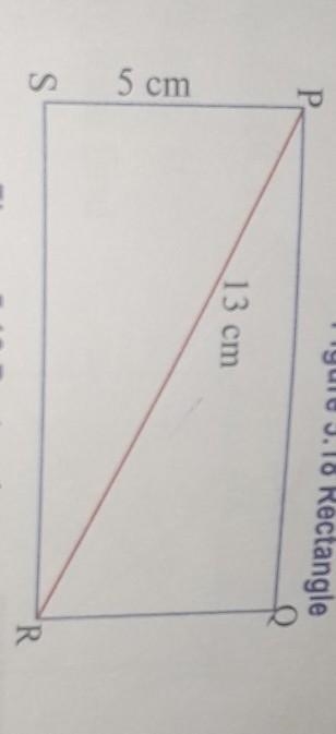 In figure 5.19 to the right PQRS is a rectangle. if PS=5cm and PR=13cm find SR and-example-1