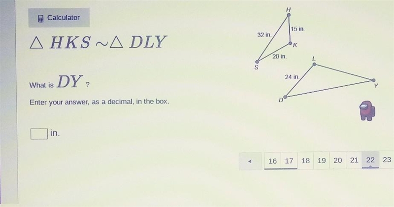 HKS~DLY What is DY enter your answer, as a decimal ​-example-1