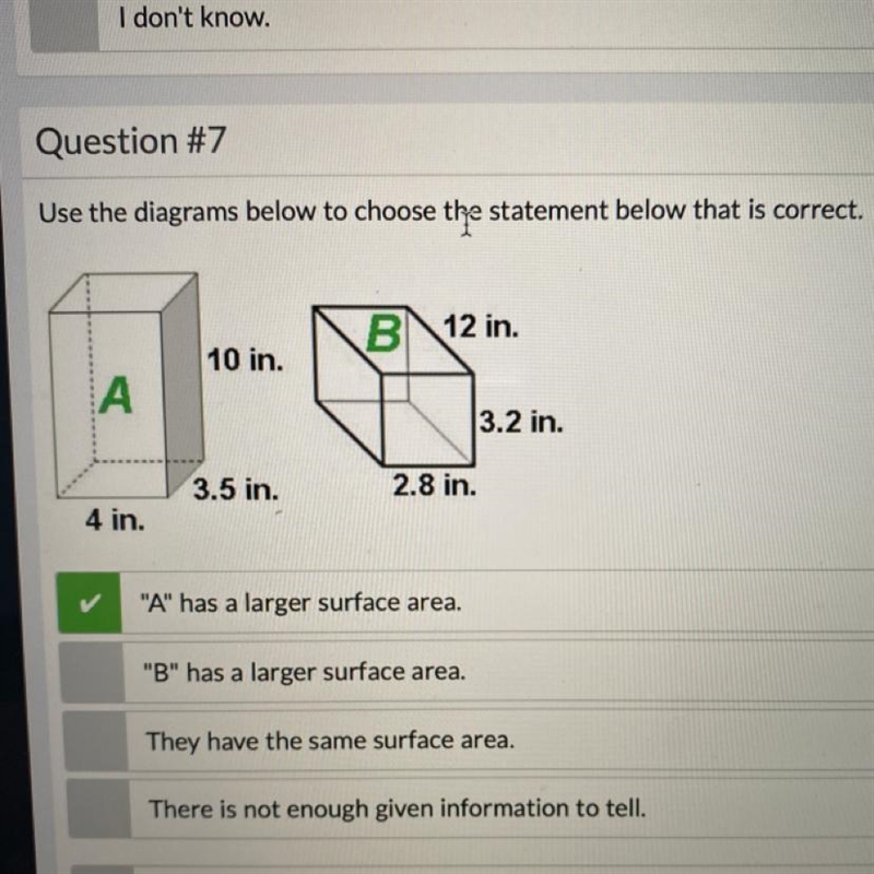 Use the diagrams below to choose the statement below that is correct.-example-1