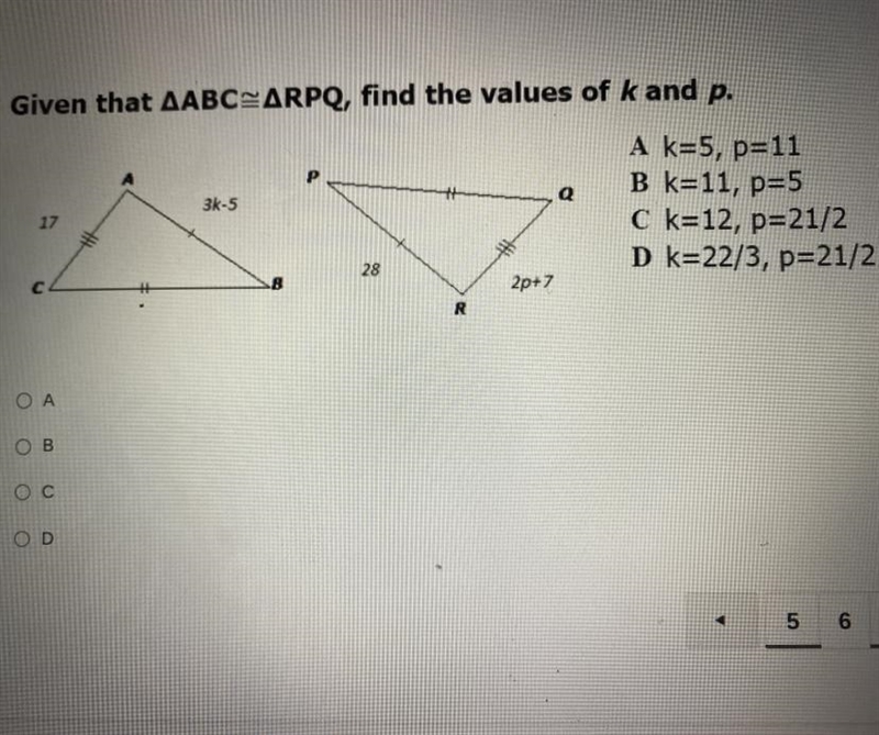 Help me find the values of k and p please-example-1